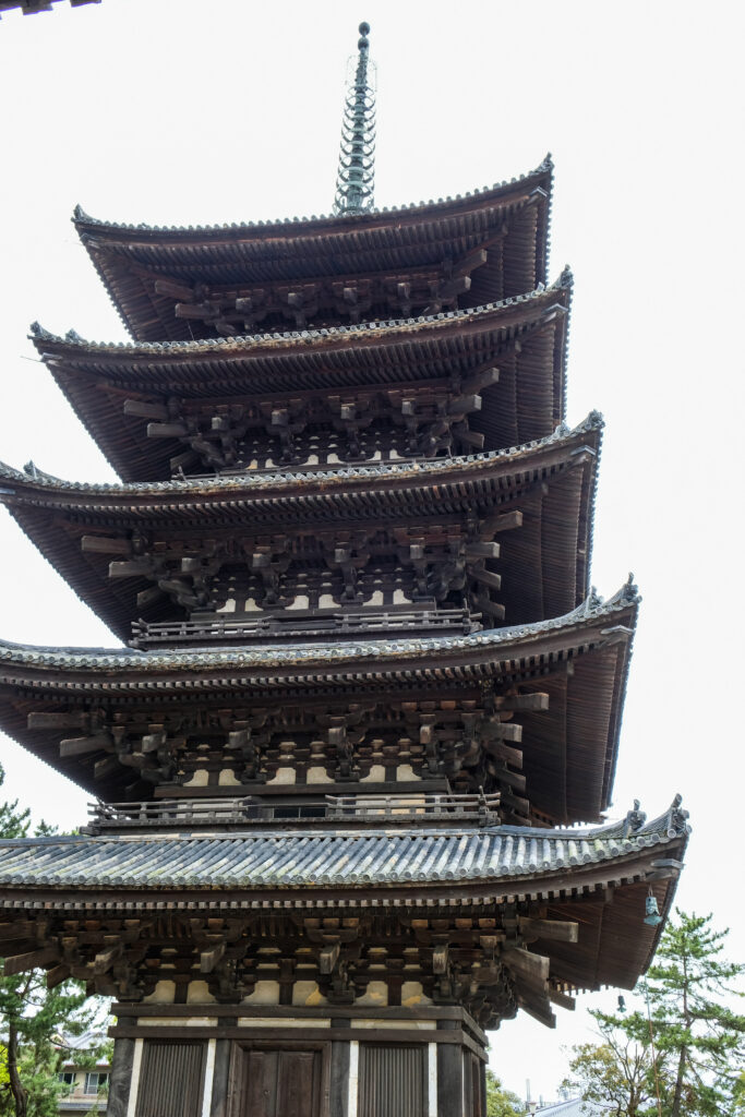 A five story pagoda, part of the Kofukuji Temple, Nara, Japan.